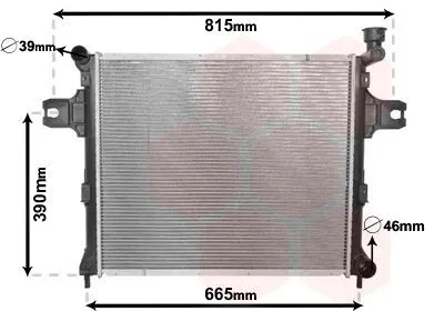 Image de VAN WEZEL 21002059 Radiateur Refroidisseur d'eau Refroidisseur de moteur pour JEEP GRAND CHEROKEE III (WH, WK) Commander (XK, XH)
