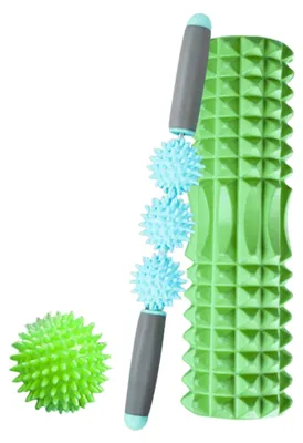 Obrázek produktu pro Sada masážních válečků 3 v 1 pro terapii svalů a masáž - 45 cm