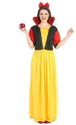 Produktbild von Märchen-Prinzessin Damenkostüm gelb-schwarz-rot - Einheitsgröße (40)