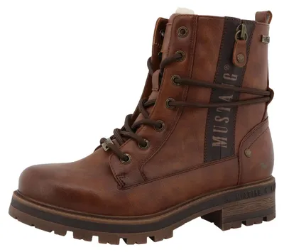 Produktbild von Mustang Damen Stiefelette mit Warmfutter und robuster Profilsohle 15M0042003, Größe:37 EU, Farbe:Braun