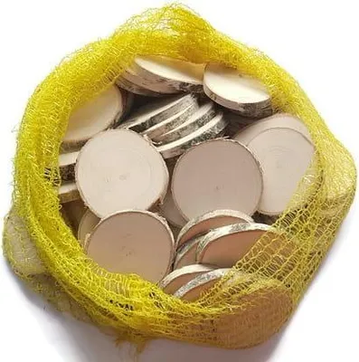 Produktbild von Holzscheibe Birke, Set mit 50 Stück, geschliffene Scheiben EKO 8-10 / 1 cm
