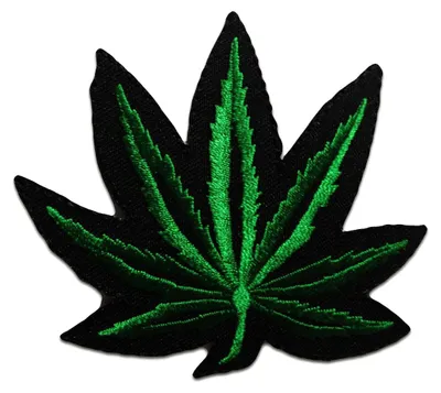 Obrázek produktu pro Cannabis Marijuana Weed - nášivka, nažehlovací obrázek, nažehlovací obrázek, nášivka, nášivka, nažehlovací, velikost: 9 x 8 cm