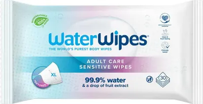 Produktbild von WaterWipes  Adult Care Sensitive Wipes Chusteczki nawilżane wodne XL, 30 sztuk