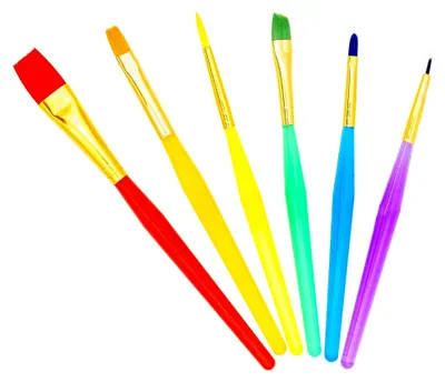 Produktbild von Nylonpinsel-Set 6-teilig, Größen: 1, 2, 3, 4, 5 und 9