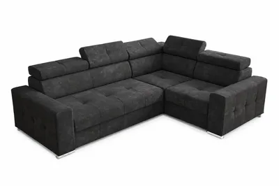 Produktbild von Ecksofa Couch Polsterung Wohnzimmer Leder L-Form Neu Modern Schwarz Design Sofas