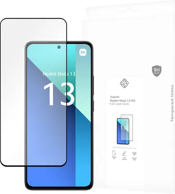 Produktbild von Schutzfolie Xiaomi Redmi Note 13 4G - Panzerglas - Cazy - Schwarz