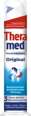 A tube of Theramed Original toothpaste.