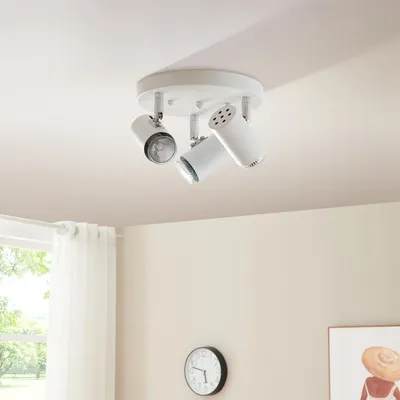 Immagine prodotto di Plafoniera 'Bathgate' orientabile 13,5 x 21,5 cm faretto 3 x GU10 metallo bianco