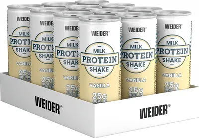 Produktbild von Weider Milk Protein Shake (12x250ml) Vanilla - Eiweiße - Eiweiß RTD