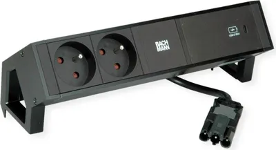 Image de Bachmann Desk2 2Xute 1Xusb C 60W 0.2M Gst18 Ral9005