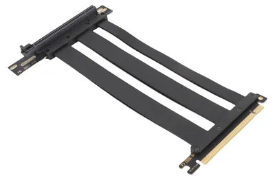 Image de Carte d'extension haute vitesse PCI-E 4.0 x16, câble d'extension GPU, adaptateur à 90 degrés, noir, 50 cm
