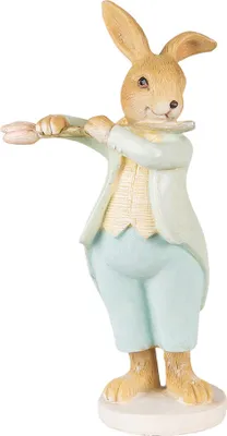 Obrázok produktu pre Clayre & Eef Figúrka králika 16 cm zelenohnedá Polyresin