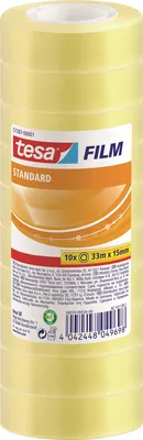 Obrázok produktu pre TESA 57387-00001-00, 33 m, Priehľadná, 15 mm, 10 kusov