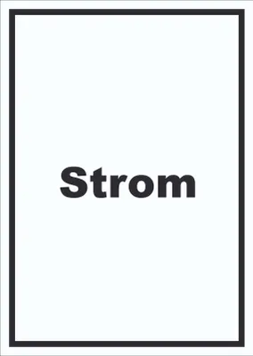 Produktbild von Strom Schild mit Text Anschluss hochkant A1 Rückseite selbstklebend