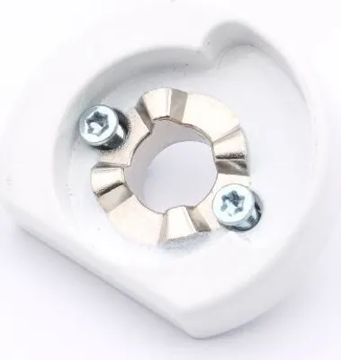 Produktbild von Schüco Befestigungsrosette KvD abschließbar, DIN rechts RAL 9016 weiß 247106