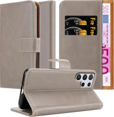 Produktbild von Cadorabo Hülle für Samsung Galaxy S22 ULTRA Schutzhülle in Braun Handyhülle Book Tasche Case Etui Luxury