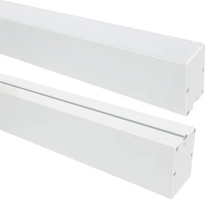 Produktbild von Aluminiumprofil Hängend für LED Streifen bis 22 mm Weiß 2 m Weiß transluzent