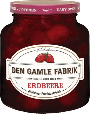 Produktbild von Den Gamle Fabrik Fruchtaufstrich Erdbeer 380g