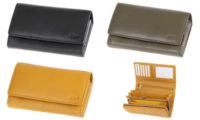 Produktbild von MIKA Damengeldbörse, aus Leder, Farbe: gelb