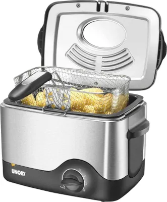 Productafbeelding van Unold 58615 Friteuse, roestvrijstalen behuizing, 1200 watt, uitneembaar reservoir van 1,5 liter voor olie, Coolwall-technologie