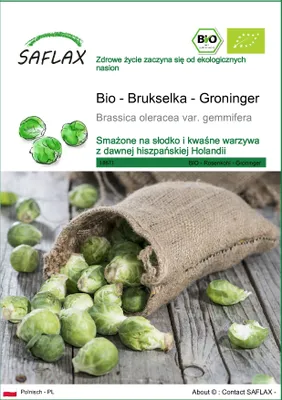 Zdjęcie produktu dla SAFLAX - Bio - Brukselka - Groninger - 30 Nasiona - Brassica oleracea var. gemmifera