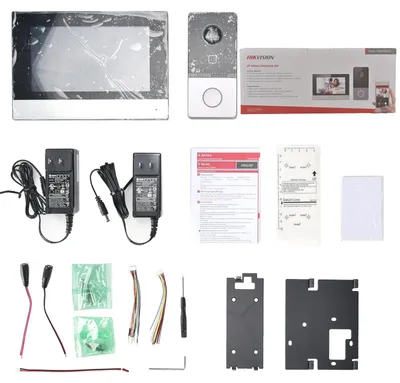Zdjęcie produktu dla Wideodomofon IP Hikvision, 7-calowy ekran dotykowy, obsługa bez użycia rąk, DS-KIS603-P