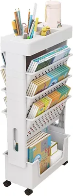 Image de Omgoods - Étagère mobile à 5 niveaux, chariot de rangement