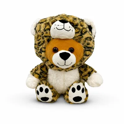 Produktbild von Teddybär im Leopardenkostüm 41 cm Plüschbär im Leopardenanzug Stofftier Weiches Kawaii Geschenk für Kinder