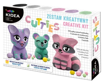Productafbeelding van Creatieve set met zelfhardende klei, "Cutties" van KIDEA