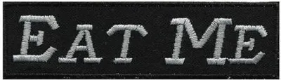 Produktbild von Aufnäher - Eat me - 01923 - Gr. ca. 10 x 2,5 cm - Patches Stick Applikation