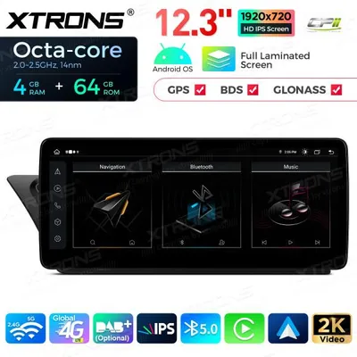 Produktbild von XTRONS Android Autoradio 12,3 Zoll Audi A4 A5 2008-2016 2K IPS Bildschirm LTE
