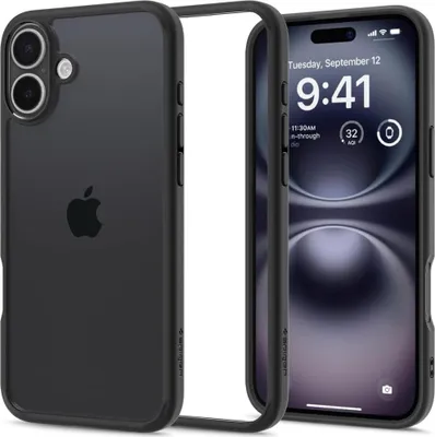 Produktbild von Spigen Ultra Hybrid, Cover, Apple, iPhone 16 Plus, 17 cm (6.7"), Schwarz