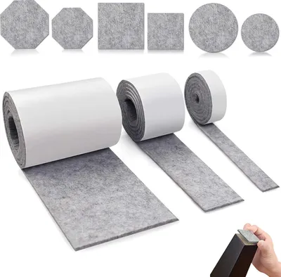 Produktbild von Selbstklebende Filzunterlage für Möbel, 3 Stück, selbstklebende Filzunterlage für Möbel, selbstklebende Anti-Rutsch-Unterlage aus Filz für Möbel, zum Schutz der Beine von Tisch und Stuhl