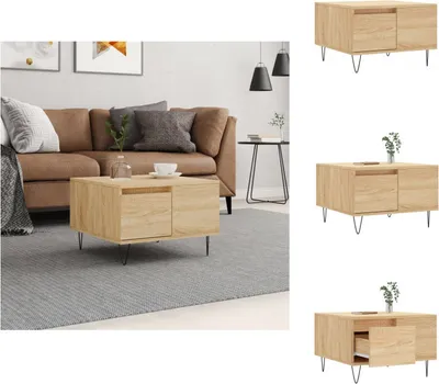 Image de vidaXL Table basse Chêne Sonoma 55x55x36,5 cm Bois composite - Tables basses