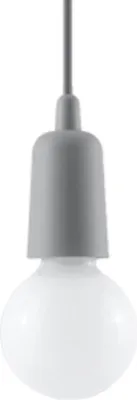 Produktbild von Hängeleuchte DIEGO 1 grau 1xE27 15W PVC 90x9x9cm Sollux Lighting