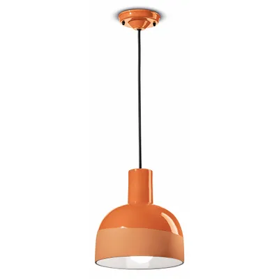 Obrázok produktu pre Závesné svetlo Ferroluce Caxixi Ø 22,5 cm oranžové okrúhle
