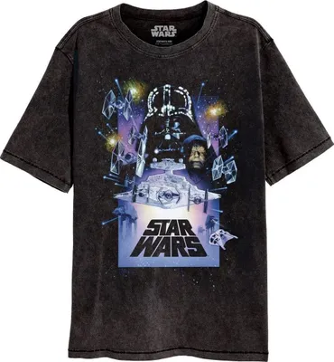 Image de Star Wars - T-shirt homme/femme unie HE2015 (S) (Noir)