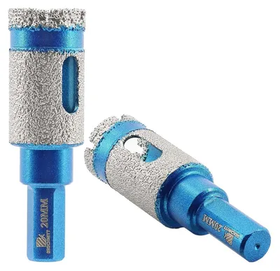 Produktbild von Trockenbohrer Diamant 20mm 2 Stück Lochsäge für Fliesen Keramik Granit Marmor