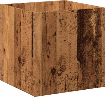 Obrázek produktu pro vidaXL květináč vzhled starého dřeva 40x40x40 cm materiál na bázi dřeva