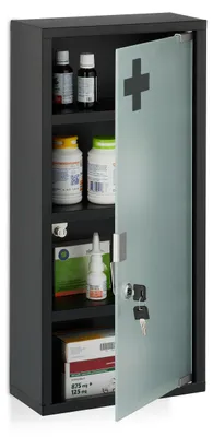 Produktbild von Medikamentenschrank mit 4 Fächern und Schloss