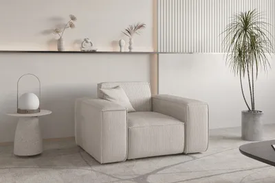 Produktbild von Sessel Designersessel CELES PREMIUM in Stoff Scala Hellbeige