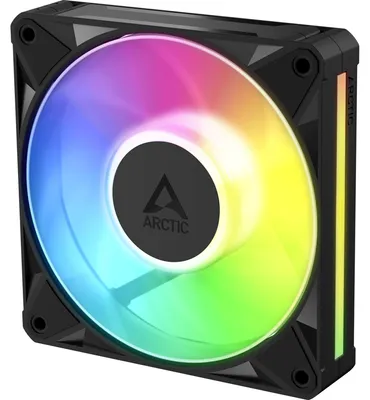 Produktbild von ARCTIC BioniX P12 A-RGB 120 mm PWM-Lüfter mit Daiy Chain, Ventilator, 12 cm, 450 RPM, 3000 RPM, 129 m³/h, Schwarz