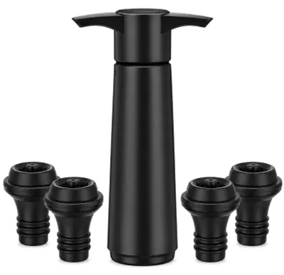 Wein-Vakuumstopfen-Set mit Pumpe, 4 Verschlüssen, luftdicht