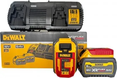 Produktbild von DeWALT DCB132T2-QW, Batterie- & Ladegerät-Set, Lithium-Ion (Li-Ion), 4 Ah, 18 V, DeWalt, Schwarz, Gelb