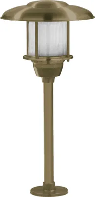 Immagine prodotto di Luce da sentiero in vero vetro d'ottone 60 cm IP64 in ottone E27 rotonda luce marittima da esterno