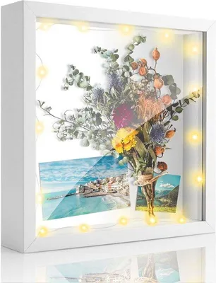 Zdjęcie produktu dla Biała ramka na zdjęcia z pleksiglasu, 20 x 20 cm