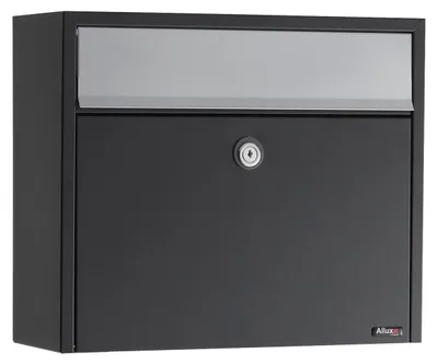Produktbild von ALLUX LT150 Briefkasten - Schwarz mit Euro Schlos