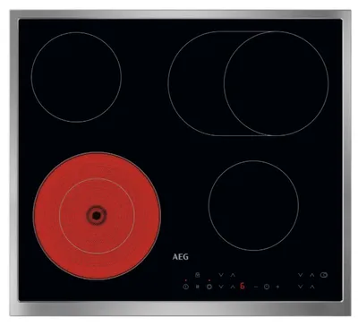 Produktbild von AEG TN64RA06XB, Schwarz, Integriert, 60 cm, Keramik, Glaskeramik, 4 Zone(n)