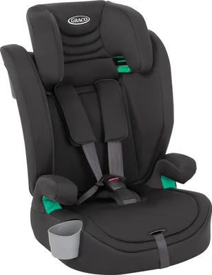 Produktbild von Graco Eldura™ R129 Kindersitz, Autositz vorwärtsgerichtet ab 15 Monaten bis ca. 12 Jahre (76-150 cm), 5-Punkt-Gurtsystem, Installation mit Fahrzeuggurt, schwarz, Midnight