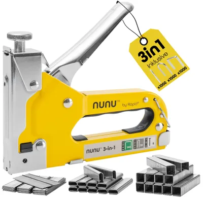 Image de Agrafeuse manuelle RAPID NUNU 3-en-1 pour agrafes de type 140, 28 et 8 – Lot de 5001728